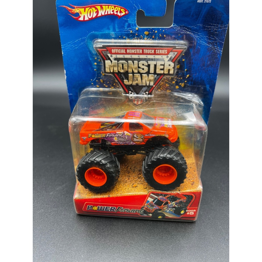 Hot Wheels Monster Jam Power Forward Karl Malone Race Team Orange 1:64 2005 #5